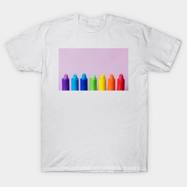 Rainbow Lipstick T-Shirt by NewburyBoutique